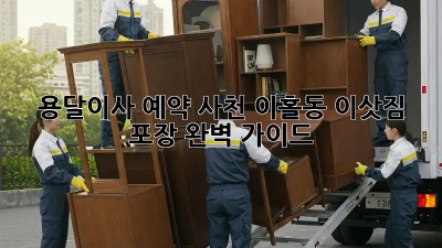 용달이사 예약: 사천 이홀동 이삿짐 포장 완벽 가이드