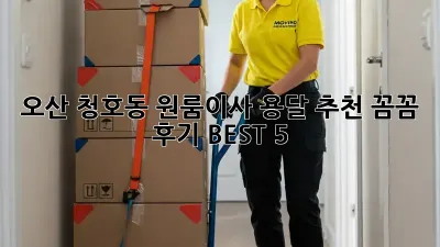 오산 청호동 원룸이사 용달 추천: 꼼꼼 후기 BEST 5